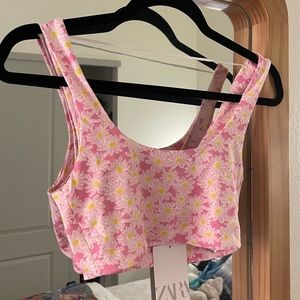 NWT Zara flower Bra Top